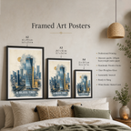 Al-Majdoul Tower - Saudi Arabia - Travel Wall Art Deco Poster Print