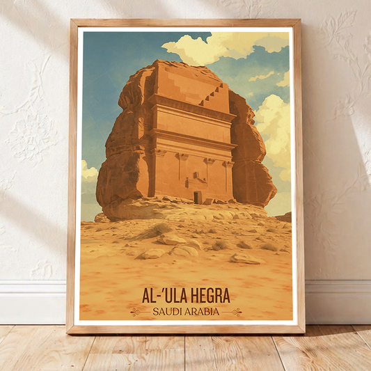 Al-Ula Hegra - Saudi Arabia - Travel Wall Art Deco Poster Print - Art Print - Travel Art Poster