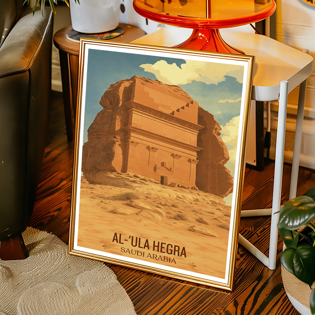 Al-Ula Hegra - Saudi Arabia - Travel Wall Art Deco Poster Print