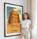 Al-Ula Hegra - Saudi Arabia - Travel Wall Art Deco Poster Print