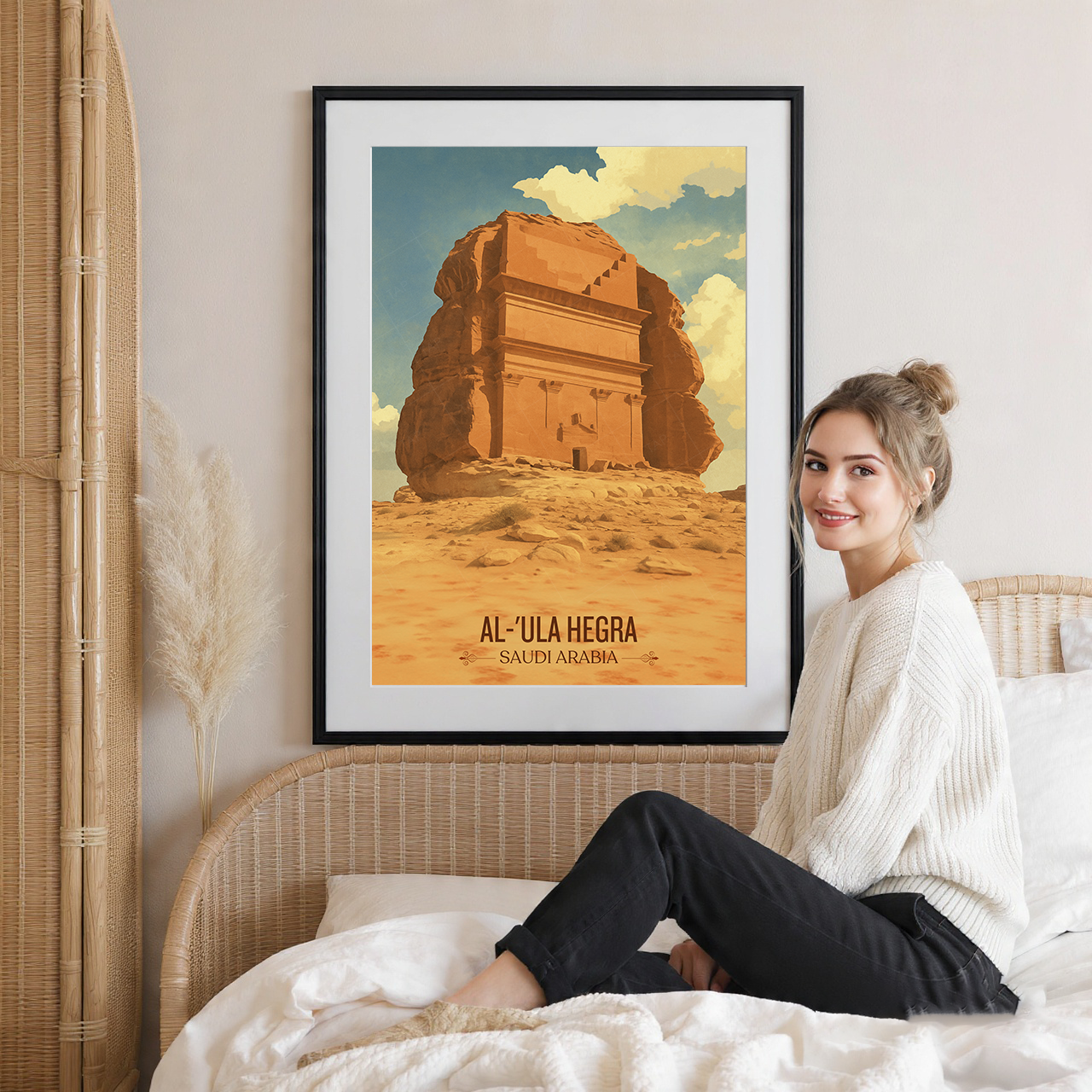 Al-Ula Hegra - Saudi Arabia - Travel Wall Art Deco Poster Print
