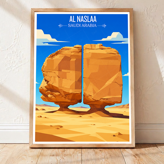 Al Naslaa - Saudi Arabia - Travel Wall Art Deco Poster Print - Art Print - Travel Art Poster