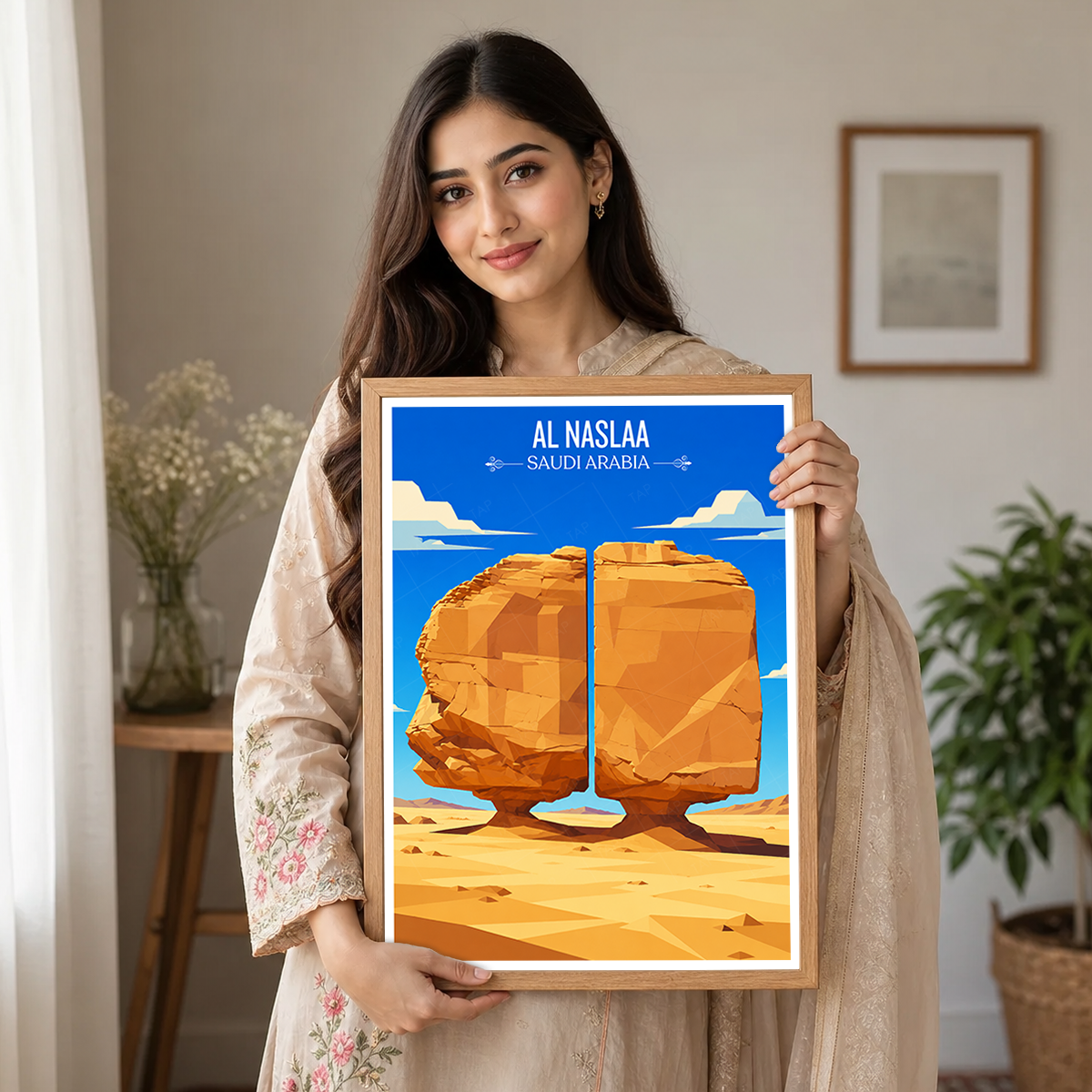 Al Naslaa - Saudi Arabia -  Travel Wall Art Deco Poster Print