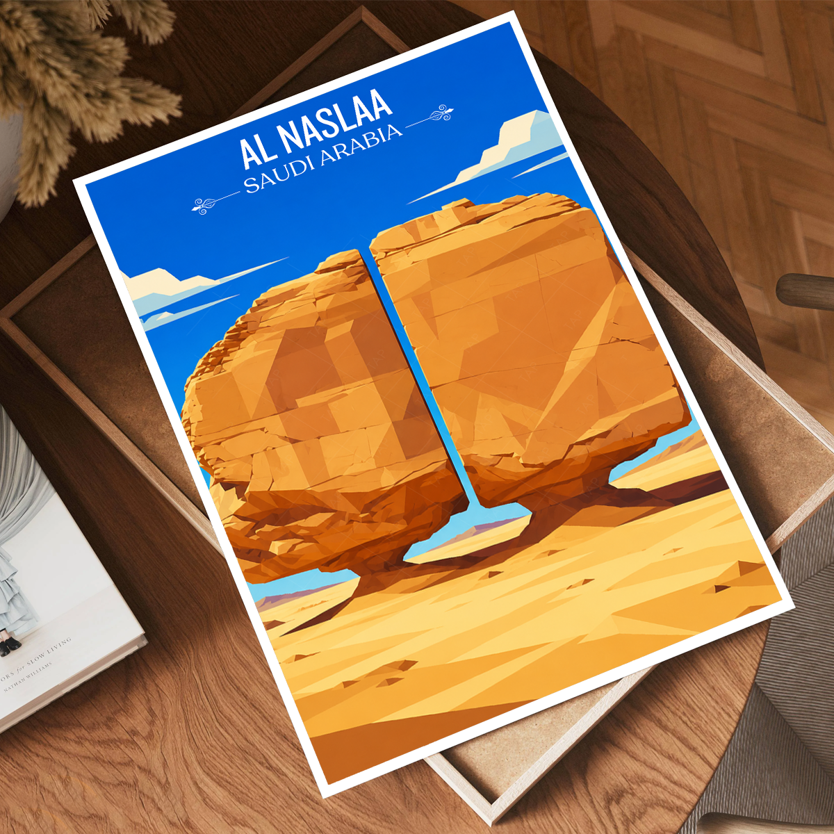 Al Naslaa - Saudi Arabia -  Travel Wall Art Deco Poster Print