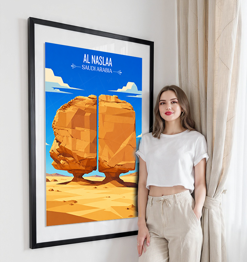 Al Naslaa - Saudi Arabia -  Travel Wall Art Deco Poster Print
