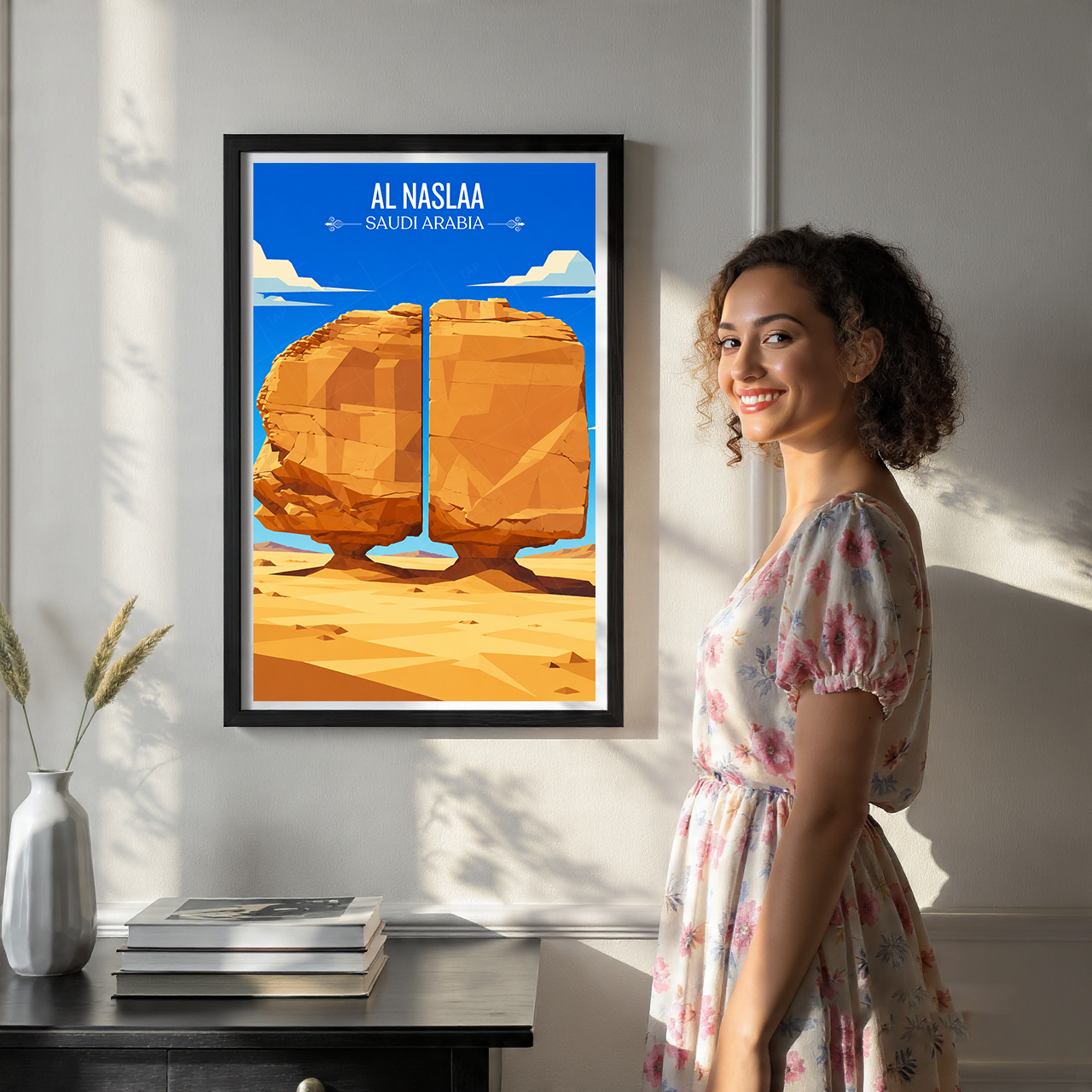 Al Naslaa - Saudi Arabia -  Travel Wall Art Deco Poster Print