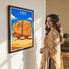 Al Naslaa - Saudi Arabia -  Travel Wall Art Deco Poster Print