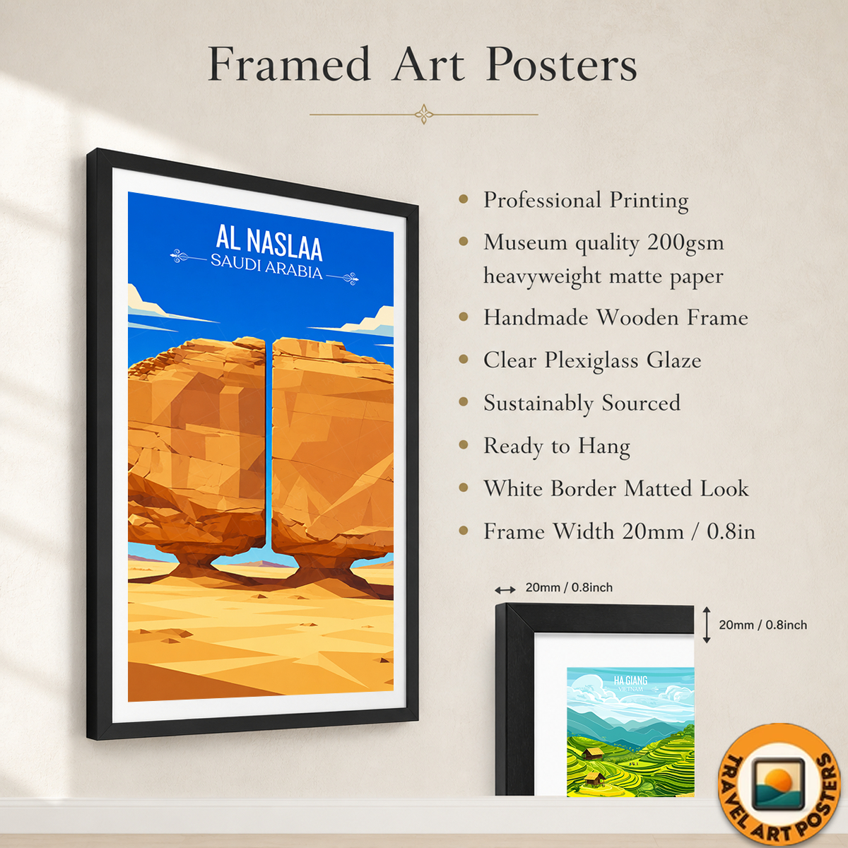 Al Naslaa - Saudi Arabia -  Travel Wall Art Deco Poster Print