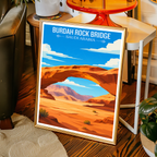 Burdah Rock Bridge - Saudi Arabia - Travel Wall Art Deco Poster Print