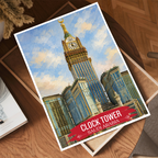 Clock Tower - Saudi Arabia - Travel Wall Art Deco Poster Print