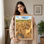 Diriyah - Saudi Arabia - Travel Wall Art Deco Poster Print
