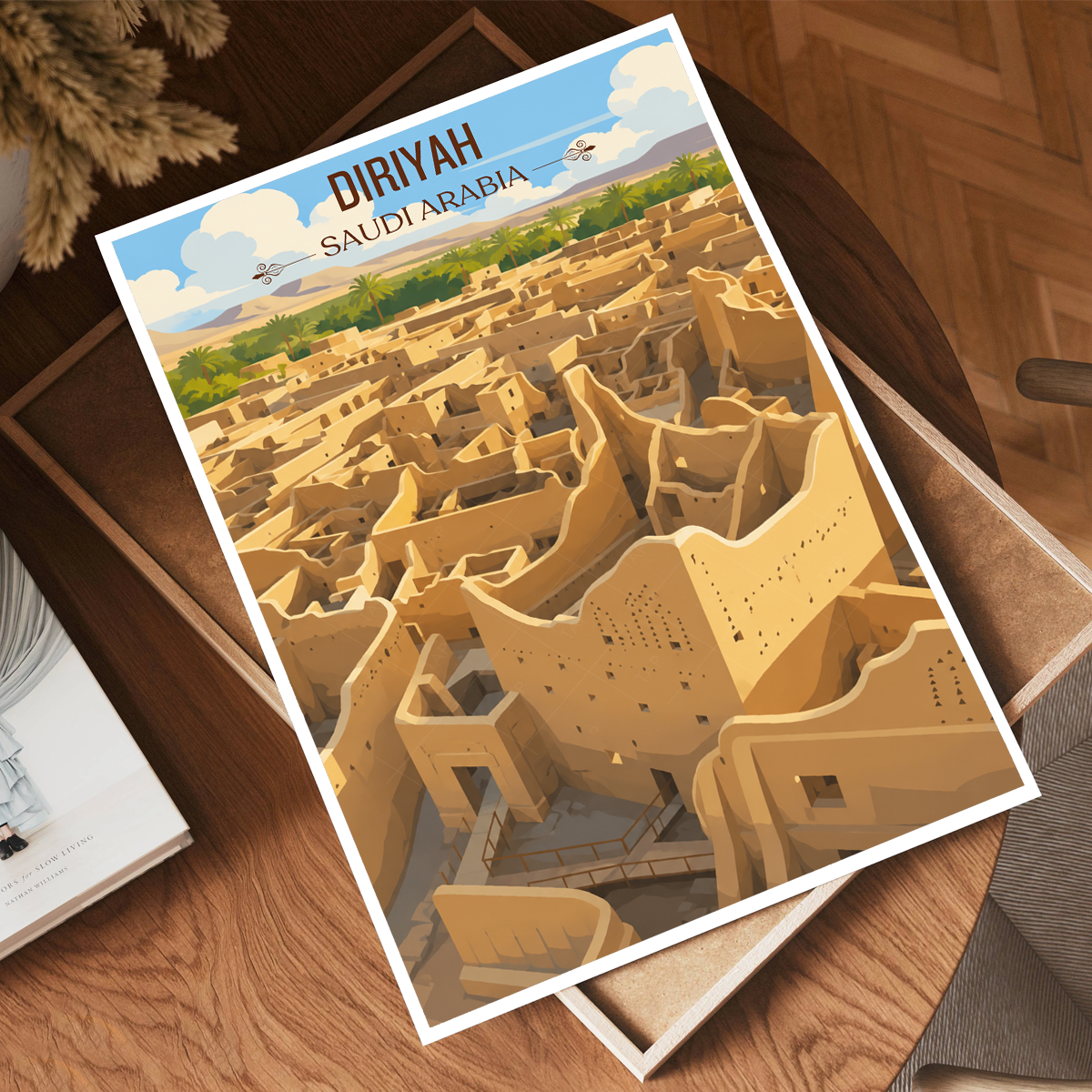 Diriyah - Saudi Arabia - Travel Wall Art Deco Poster Print
