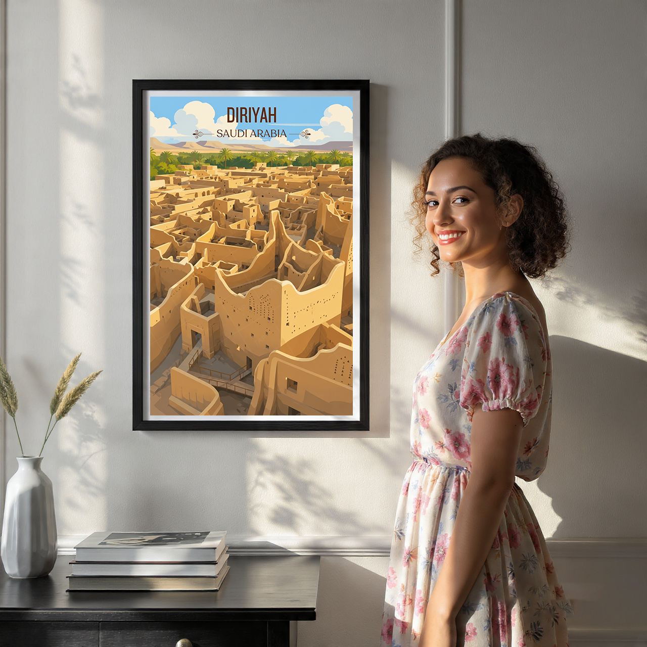 Diriyah - Saudi Arabia - Travel Wall Art Deco Poster Print