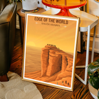 Edge of World - Saudi Arabia - Travel Wall Art Deco Poster Print