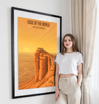 Edge of World - Saudi Arabia - Travel Wall Art Deco Poster Print