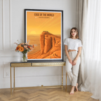 Edge of World - Saudi Arabia - Travel Wall Art Deco Poster Print