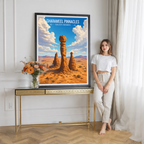 Gharameel Pinnacles - Saudi Arabia -  Travel Wall Art Deco Poster Print