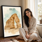 Jabal AlFil - Saudi Arabia - Travel Wall Art Deco Poster Print