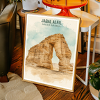 Jabal AlFil - Saudi Arabia - Travel Wall Art Deco Poster Print