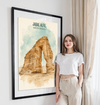 Jabal AlFil - Saudi Arabia - Travel Wall Art Deco Poster Print