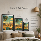 Jeddah - Saudi Arabia - Travel Wall Art Deco Poster Print