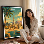 Jeddah - Saudi Arabia - Travel Wall Art Deco Poster Print