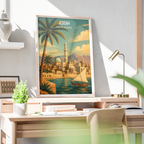 Jeddah - Saudi Arabia - Travel Wall Art Deco Poster Print