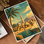 Jeddah - Saudi Arabia - Travel Wall Art Deco Poster Print