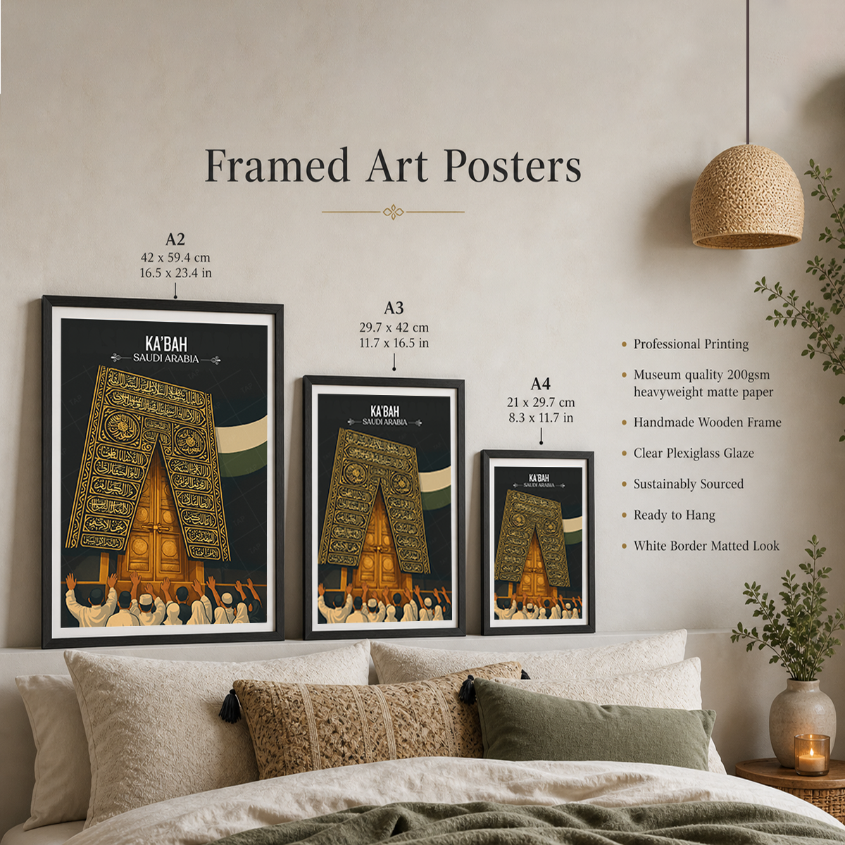 Kaaba - Saudi Arabia - Travel Wall Art Deco Poster Print
