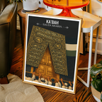 Kaaba - Saudi Arabia - Travel Wall Art Deco Poster Print