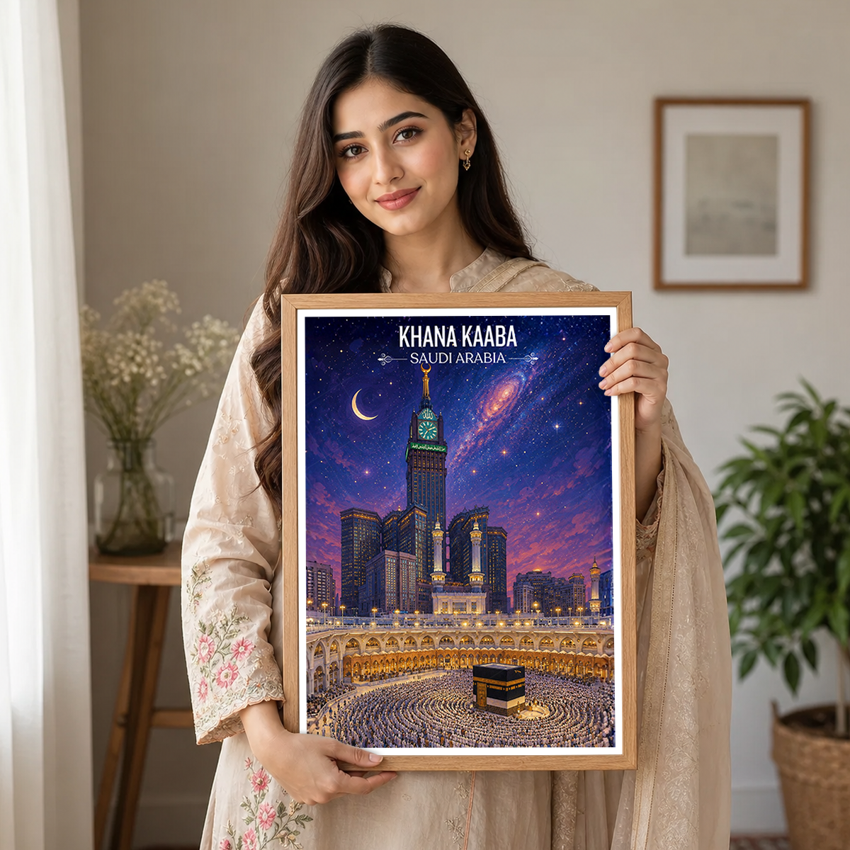Khana Kaaba - Saudi Arabia - Travel Wall Art Deco Poster Print
