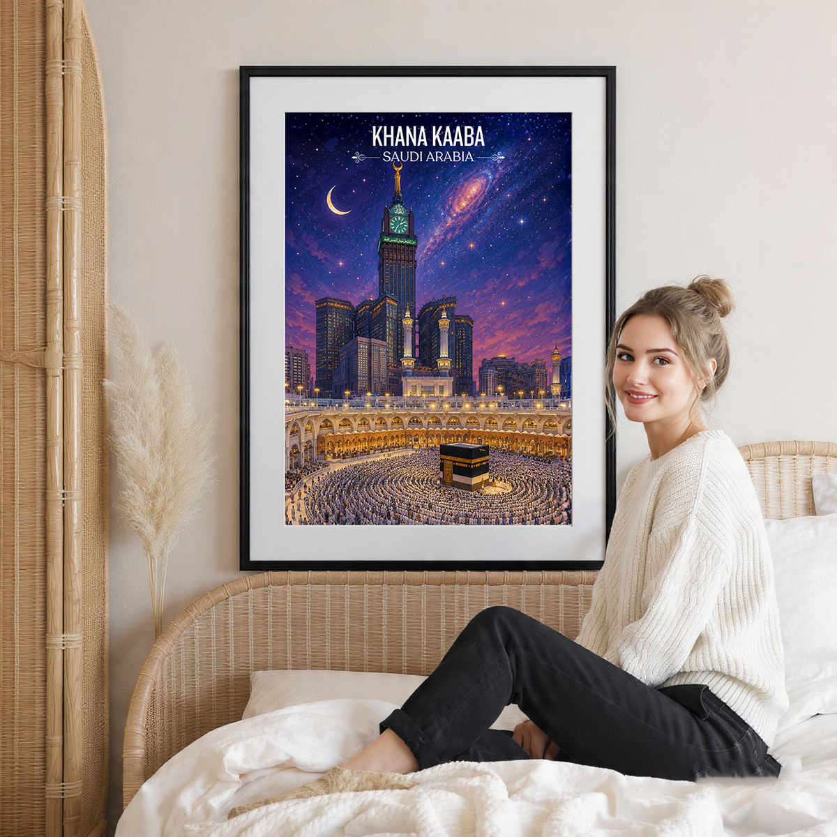 Khana Kaaba - Saudi Arabia - Travel Wall Art Deco Poster Print