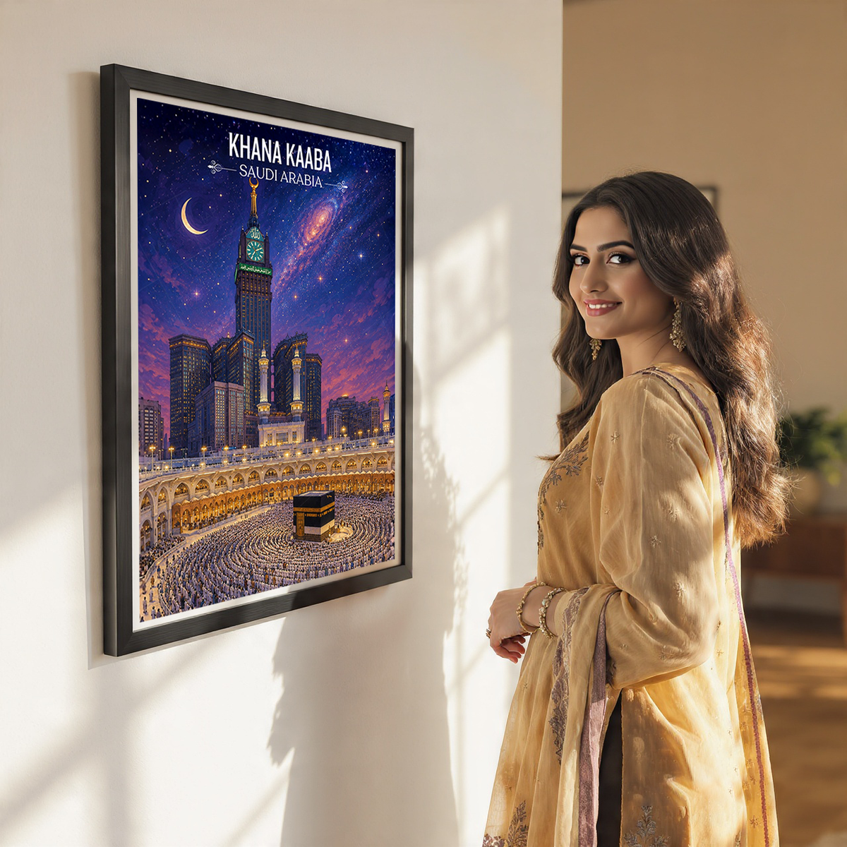 Khana Kaaba - Saudi Arabia - Travel Wall Art Deco Poster Print