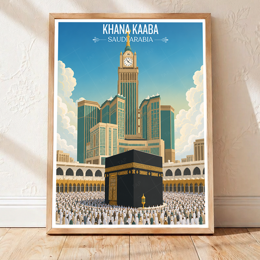 Khana Kaaba - Saudi Arabia - Travel Wall Art Deco Poster Print - Art Print - Travel Art Poster