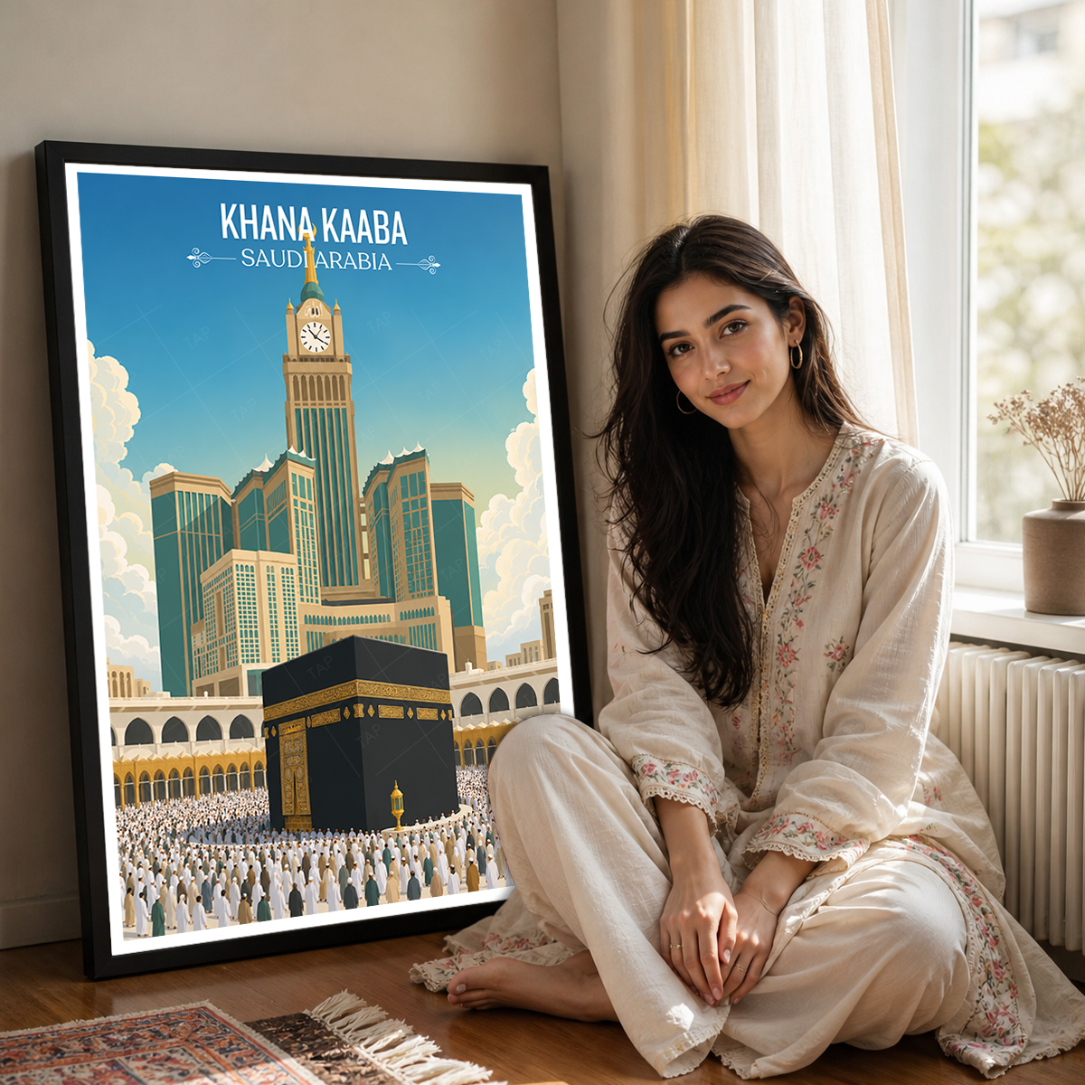 Khana Kaaba - Saudi Arabia - Travel Wall Art Deco Poster Print