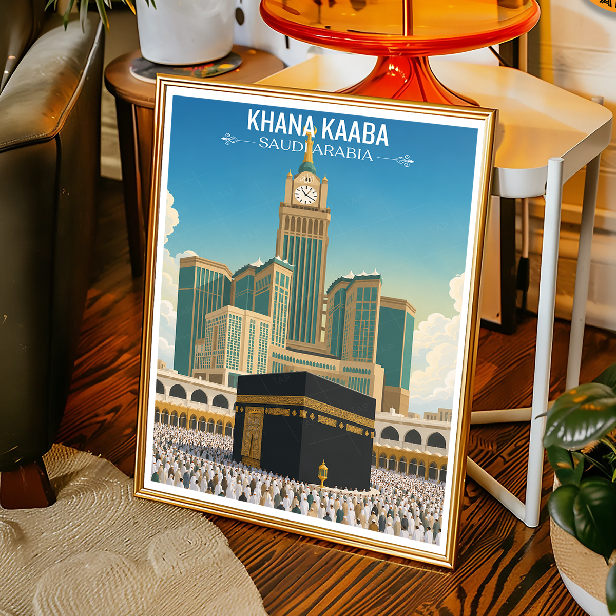 Khana Kaaba - Saudi Arabia - Travel Wall Art Deco Poster Print