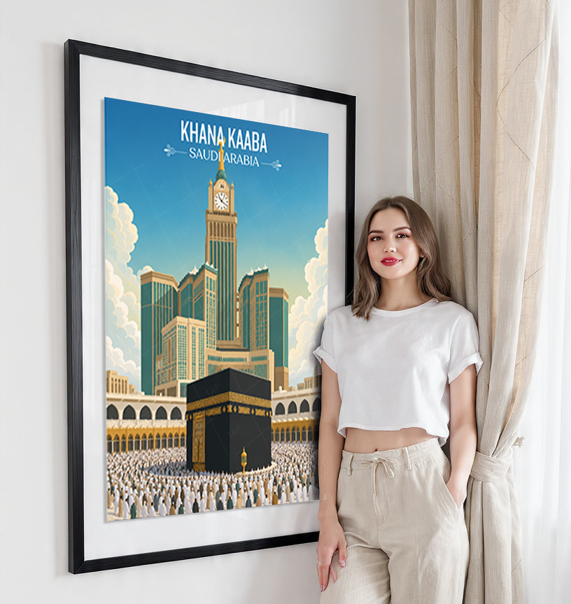 Khana Kaaba - Saudi Arabia - Travel Wall Art Deco Poster Print