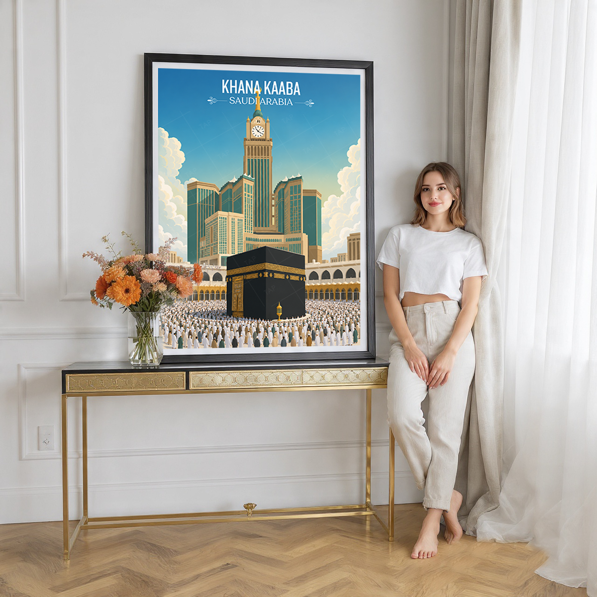 Khana Kaaba - Saudi Arabia - Travel Wall Art Deco Poster Print