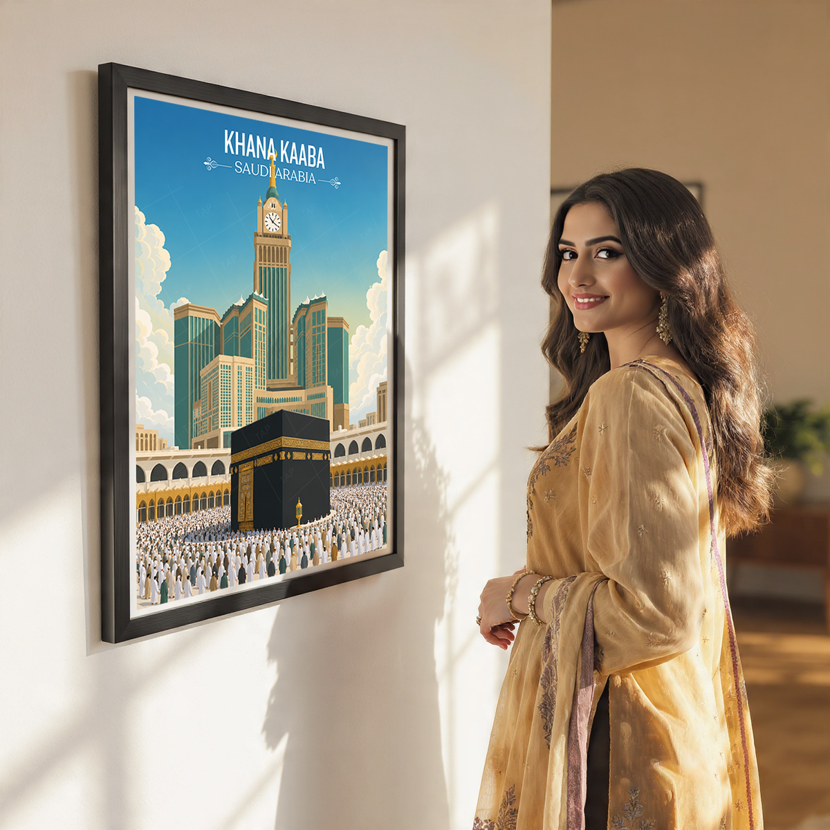 Khana Kaaba - Saudi Arabia - Travel Wall Art Deco Poster Print