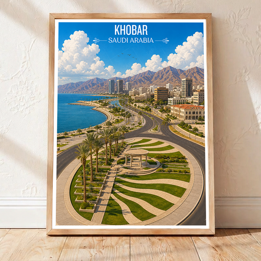 Khobar - Saudi Arabia - Travel Wall Art Deco Poster Print - Art Print - Travel Art Poster