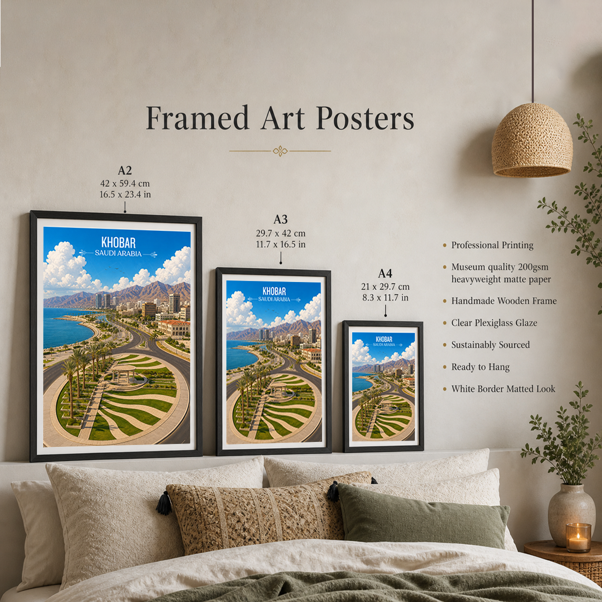Khobar - Saudi Arabia -  Travel Wall Art Deco Poster Print