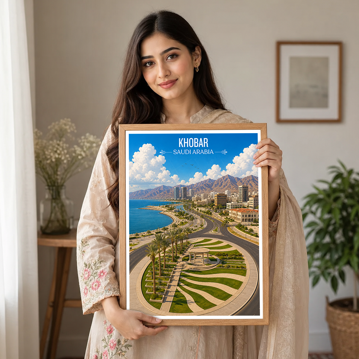 Khobar - Saudi Arabia -  Travel Wall Art Deco Poster Print