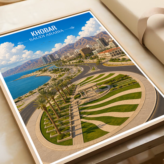 Khobar - Saudi Arabia - Travel Wall Art Deco Poster Print - Art Print - Travel Art Poster