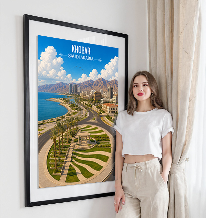 Khobar - Saudi Arabia -  Travel Wall Art Deco Poster Print