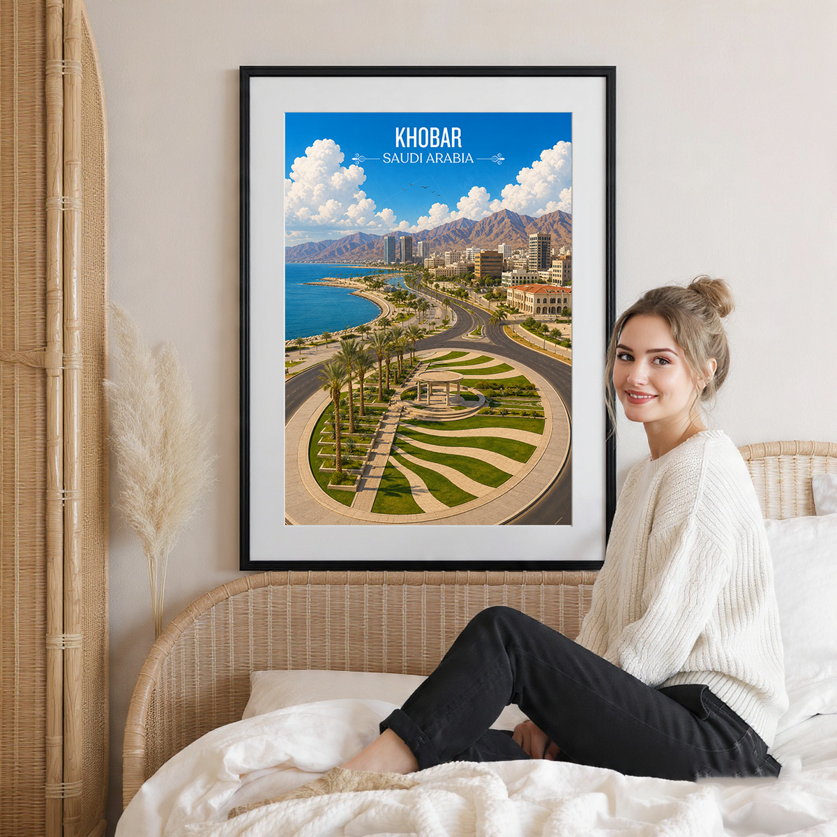 Khobar - Saudi Arabia -  Travel Wall Art Deco Poster Print