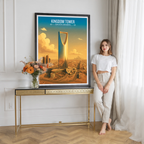 Kingdom Tower - Saudi Arabia - Travel Wall Art Deco Poster Print