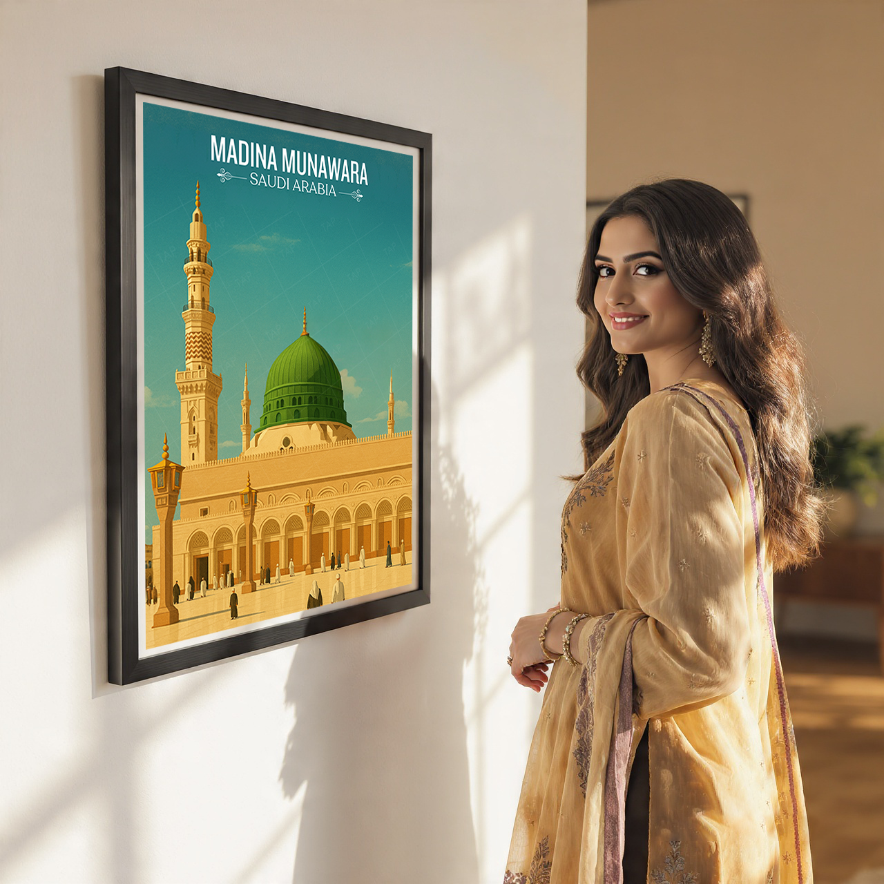 Madina Munawara - Saudi Arabia - Travel Wall Art Deco Poster Print
