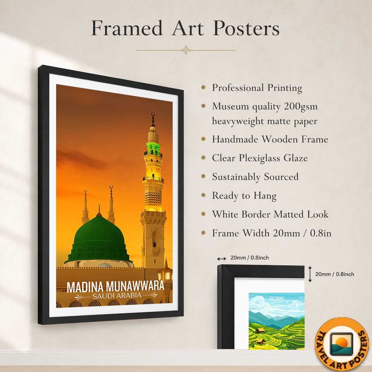 Madina Munawara - Saudi Arabia - Travel Wall Art Deco Poster Print