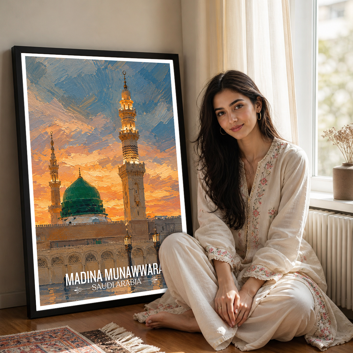 Madina Munawara Yasrib - Saudi Arabia - Travel Wall Art Deco Poster Print