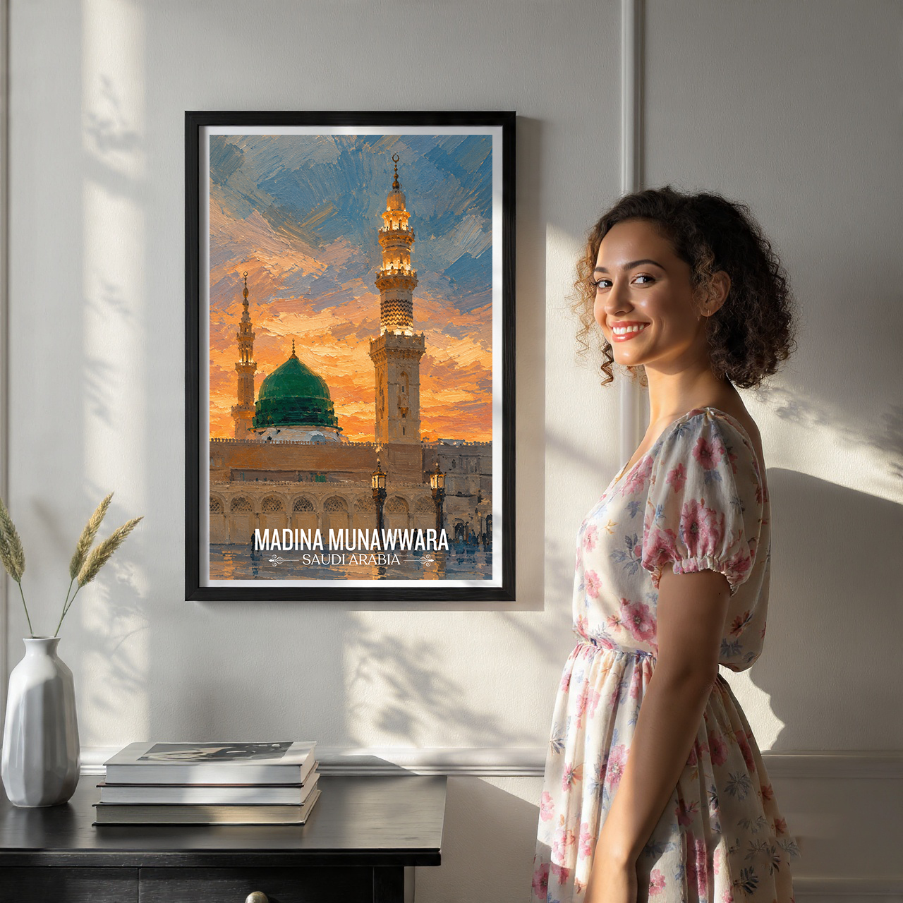 Madina Munawara Yasrib - Saudi Arabia - Travel Wall Art Deco Poster Print
